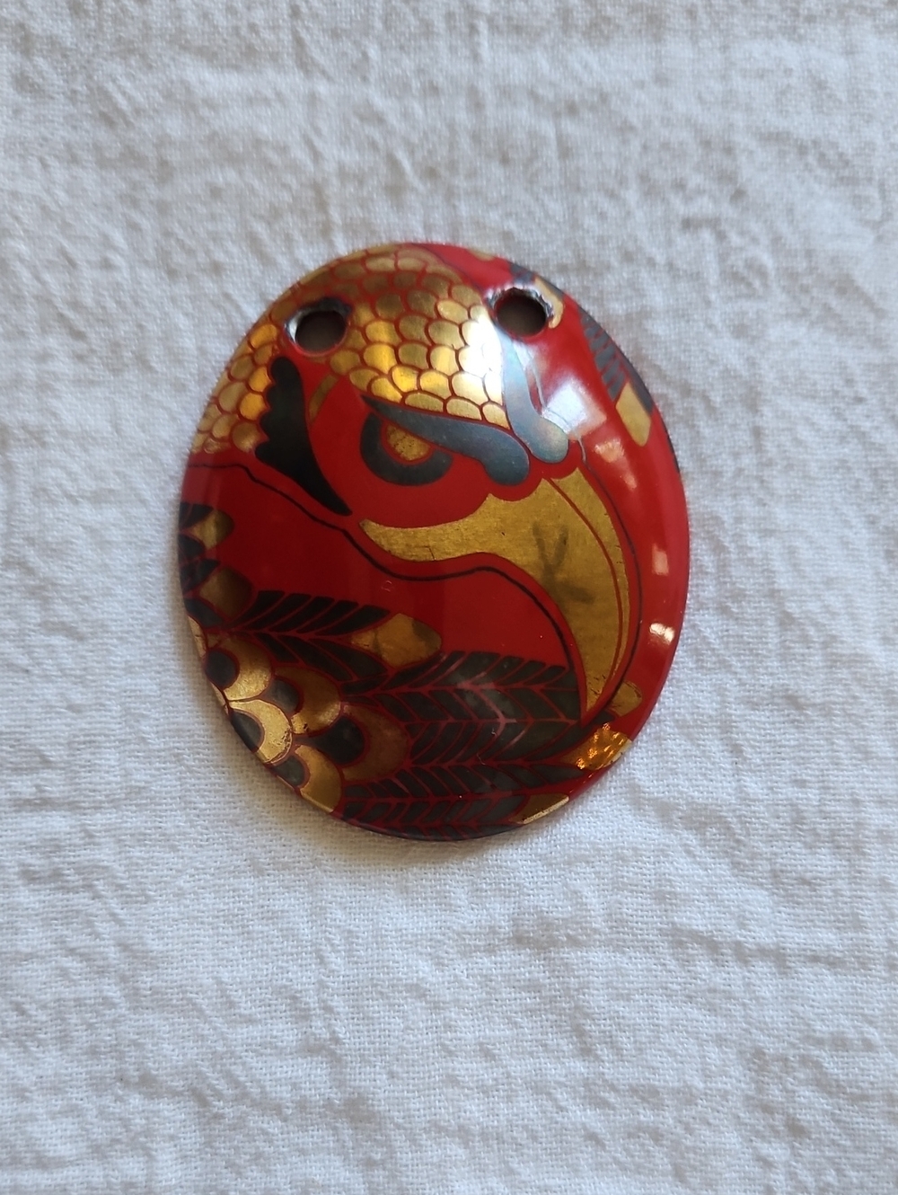 Red and Gold Decorative Bird Toy Pendant for Pet Birds